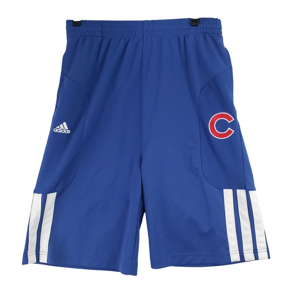 Chicago Cubs Adidas Shorts Mens XL Blue MLB Baseball Athletic Drawstring